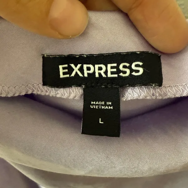 Express Lavender Satin Cowl Neck Slip Maxi Dress Size Large - Image 7