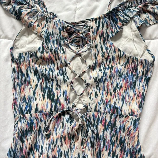 Olivaceous Mini Dress Womens Size Medium‎ Ruffle Bohemian Milkmaid Coquette - Image 13