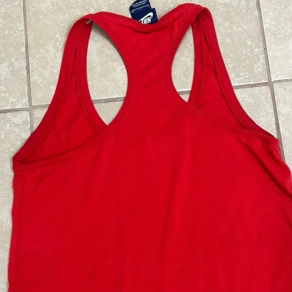Nike‎ Women Athletic Sleeveless Just Do it Tank Top Red size Small - Image 6