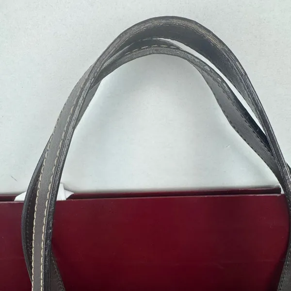 GUCCI GG Supreme Monogram Medium Zippered Shopping Tote Dark Brown. - Image 5