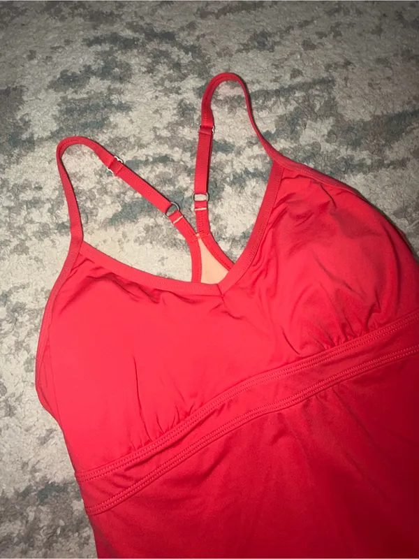Athleta Coral Athletic Dress Built In Bra Strappy Activewear XS - Image 4