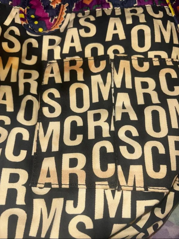 Marc By Marc Jacobs Multicolored Quilted Nylon Tote Bag Chevron Geometric Design - Image 15