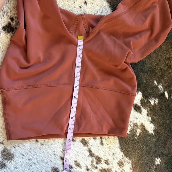 LULULEMON Wunder Train‎ High-Rise Crop 23" In Dark Terracotta Size 6 - Image 7