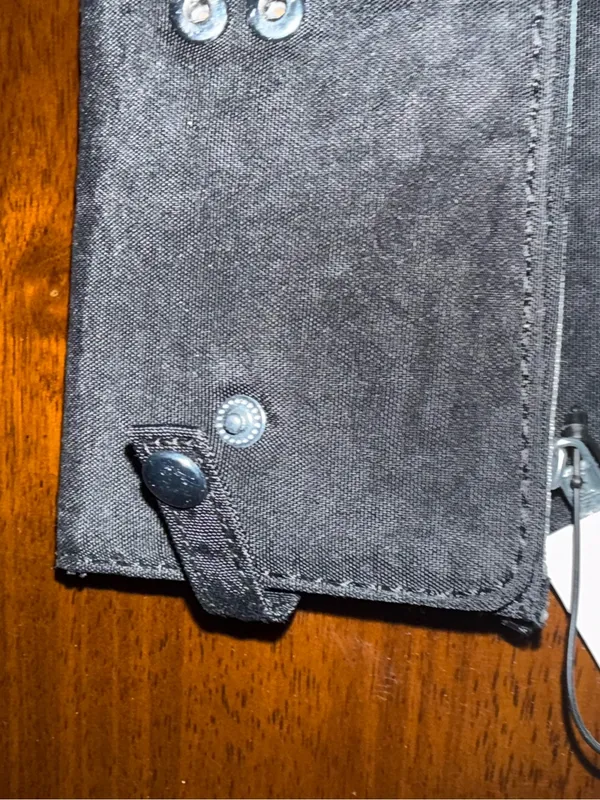 Kipling Black Suede Flip Phone Wallet Case with Logo - Image 8
