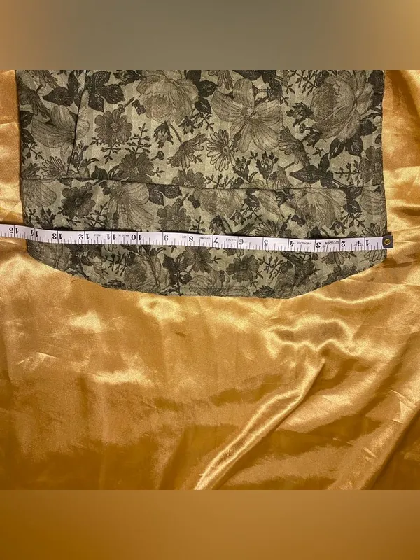 Cider Green Jacquard Floral Split Tube Top - Image 7