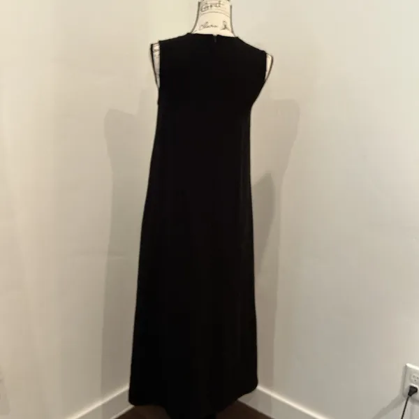 Bestie 4313 Maxi Dress Black Sleeveless High Neck Minimalist Size S - Image 4