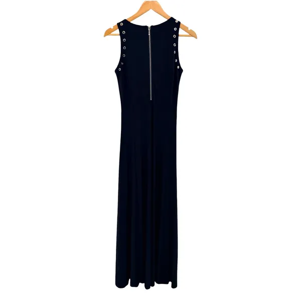 Joseph Ribkoff Black Sleeveless Grommet Maxi Dress Side Slit Size 4 US 6 UK‎ - Image 6