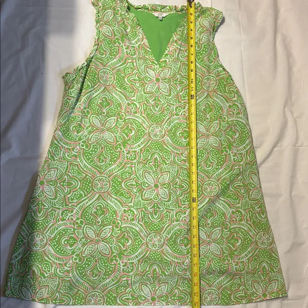 Crown & Ivy Preppy Floral Green and Pink Dress XL - Image 7