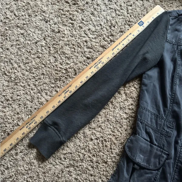 Abercrombie & Fitch Jacket Womens Charcoal Gray Military Hooded Utility, S‎ - Image 14