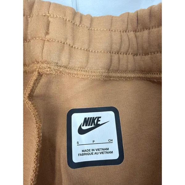 Nike Tech Fleece Joggers Womens Mid Rise Sportswear Flax Brown Small NEW $120 - Image 3