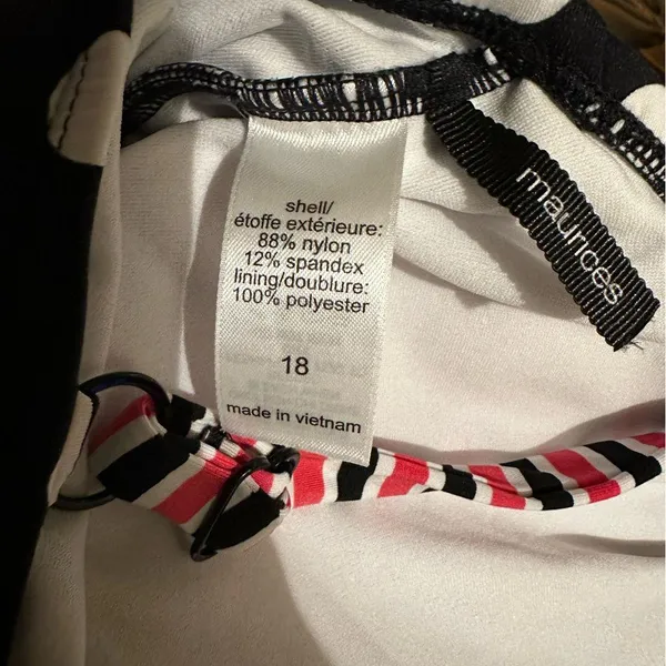 Maurices Black and White Polka Dot swimsuit top - Image 3