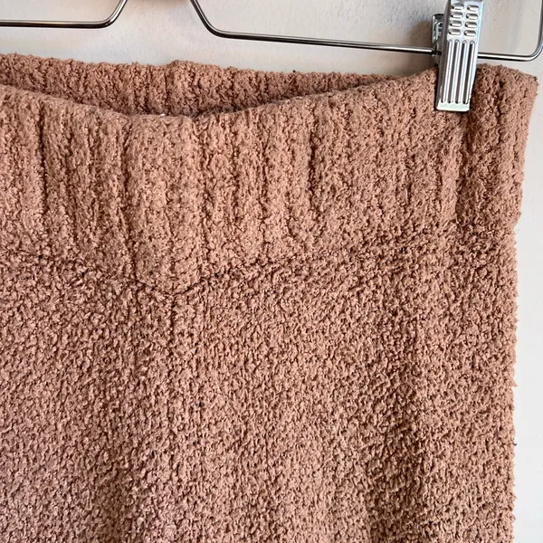 SKIMS Wide Leg Cozy Knit Pants in Camel - Image 4