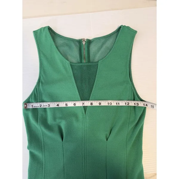 Aiko Green Sleeveless Sheath Dress Women’s Size Small Mesh Work‎ Career Cocktail - Image 9