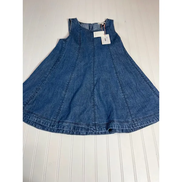 Skies Are Blue Indigo Paneled Denim Swing Top XS Tank Medium Wash Sleeveless - Image 2