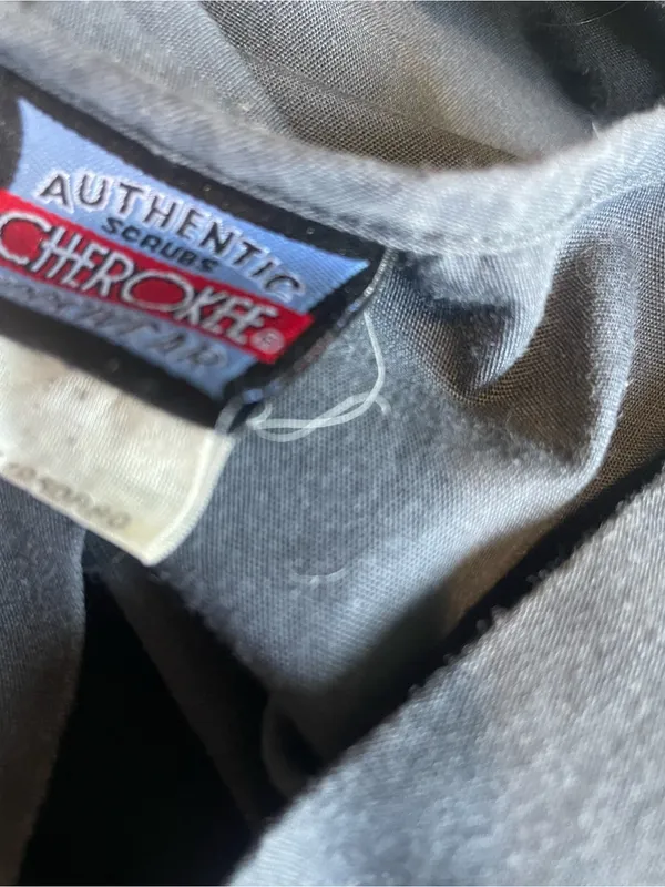 Cherokee gray Scrub Top with Branded Label - Image 2