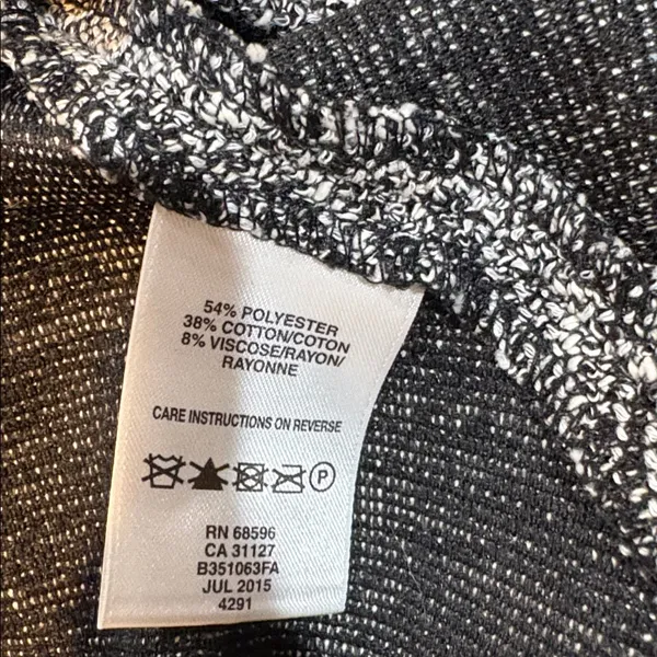 DKNYC Marled A-Line Knit Skirt Gray Black Textured Flare – L - Image 3