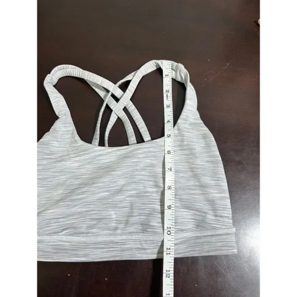 Lululemon Energy Bra Ombre Melange Space Dye EB White Multi Size 4 EUC No Pads - Image 8
