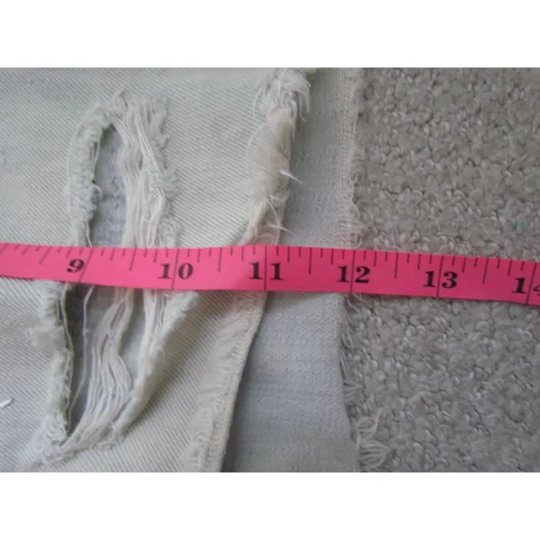American Eagle Denim Shorts 12‎ Light Wash Distressed Frayed Hem Boho Summer - Image 3