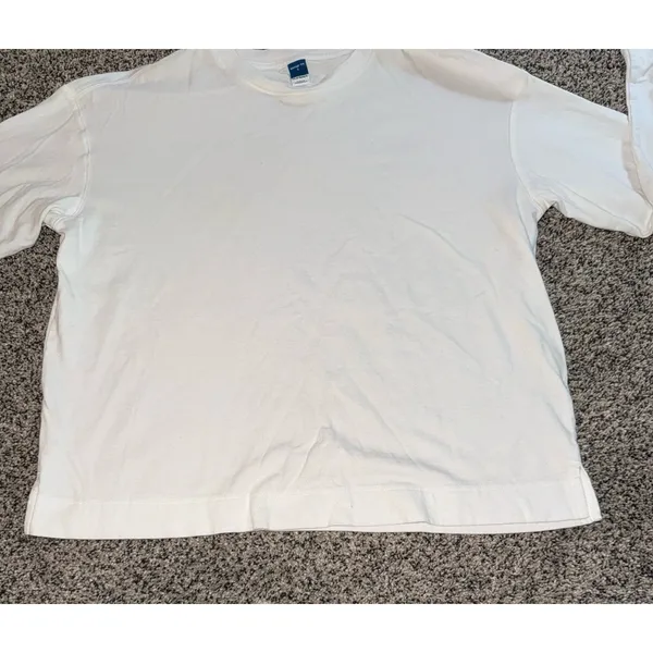 Old Navy Women's White Vintage Tee Long Sleeve Tee Size Small - Image 4