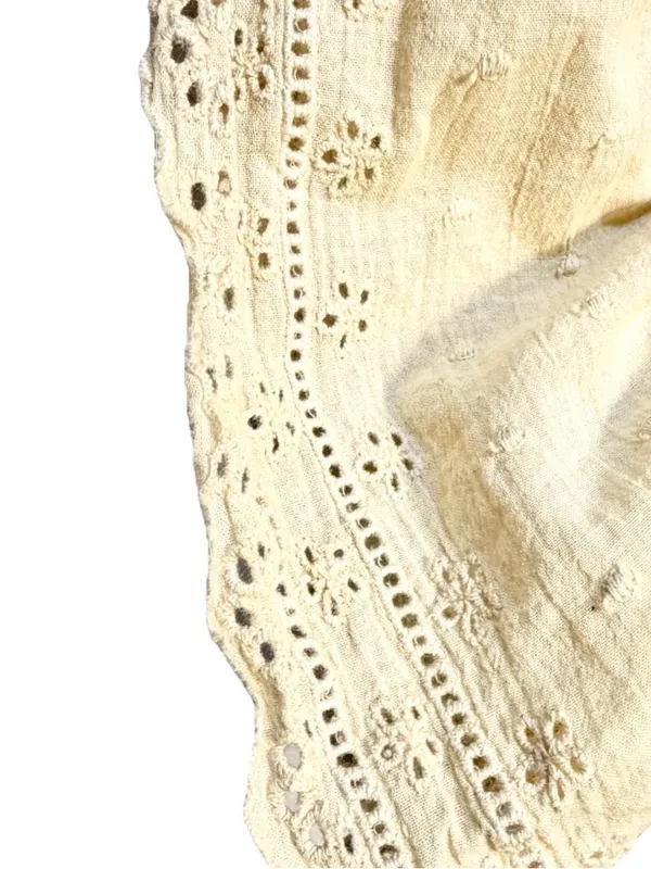 NORDSTROMS DELUC Women’s Lace Detail Flutter Sleeve Crew Neck Top Shirt Size M - Image 8