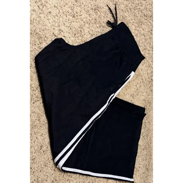 Halara high Waisted Drawstring Wide Leg Stripe Casual Pants with Pockets size XL - Image 6