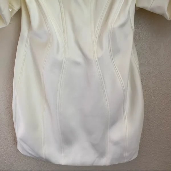 House of CB Selena Ivory Satin Ruffle‎ Strapless Dress size XL NWOT - Image 8