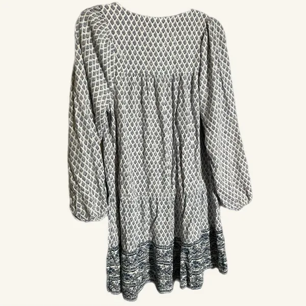 Style & Co Peasant long sleeve sz large boho hippie Babydoll Flowy Summer‎ Dress - Image 3