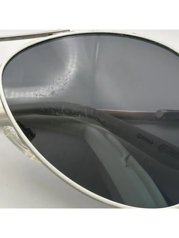 Fossil Kellan Aviator White & Silver Frame Polarized Sunglasses - Image 4