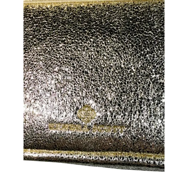 Kendra Scott Vanessa‎ Gold Metallic Chain Crossbody Envelope Clutch Bag NWT - Image 4