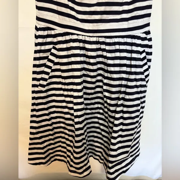 Zara V-Neck Fit and Flare Striped Skater Dress‎ XS - Image 3