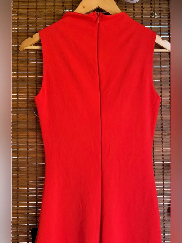 Lulus Sindra Bright Orange Cutout Column Maxi Dress Size Small NWT $78 - Image 11