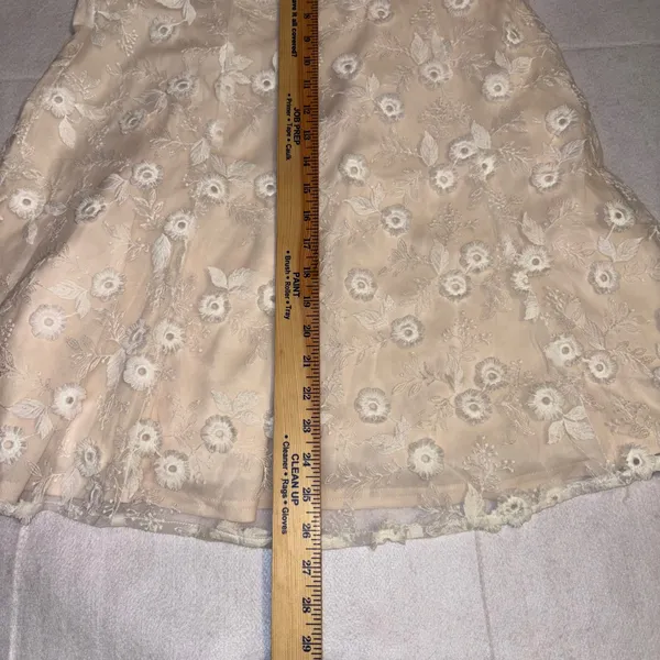 PROMESA Lace Floral Tulle Overlay Dress Midi‎ Formal Special Occasion Size L - Image 10