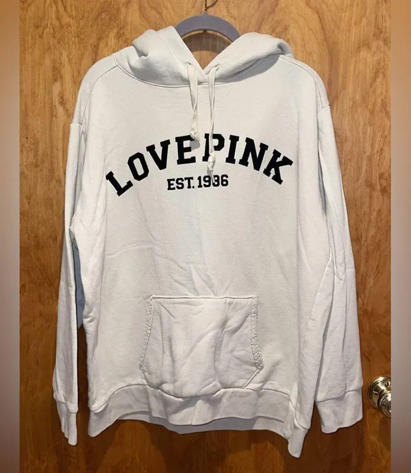 Victoria’s Secret PINK Limited Edition Campus Sherpa Lined Pullover Hoodie - Image 2