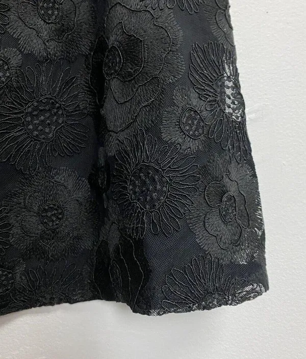 Express Womens Large Black Lace Tank Top Goth Gothic Grunge Whymsigoth Emo Lined - Image 3