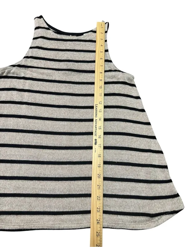 Black and beige striped tank top - Image 7