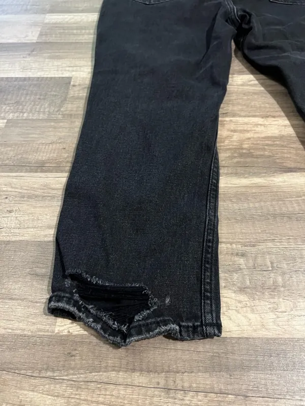 Abercrombie & Fitch Woman’s The Ankle Straight Ultra High Rise Black Jeans 29 - Image 9
