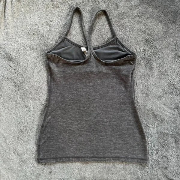 Lululemon Power Y Tank Sz 6 Gray - Image 4