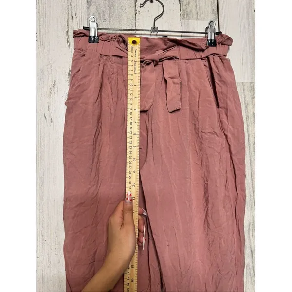 Ambiance Womens comfortable relaxed paper bag pants Size small - Image 8
