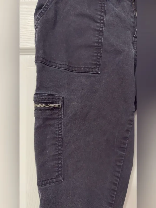 a.n.a Black Skinny Cargo Jeans with Zipper Pockets - Image 3