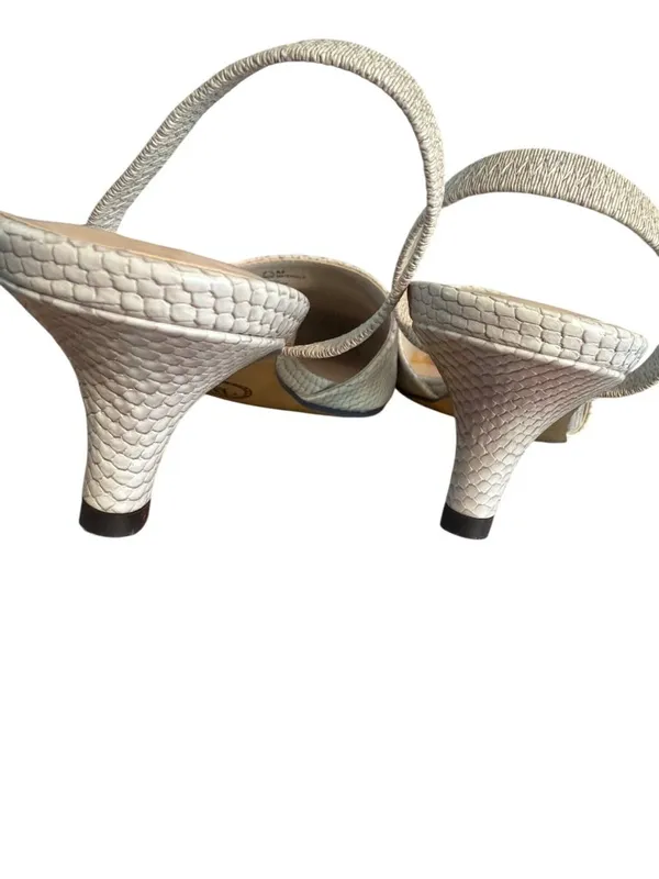 Bella Vita Sarah II Slingback Shoes Faux Natural Snake Kitten Heel Size 7.5M - Image 5