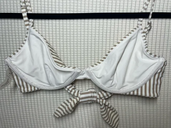 Abercrombie Balconette Striped Underwire Bikini Set - Image 4