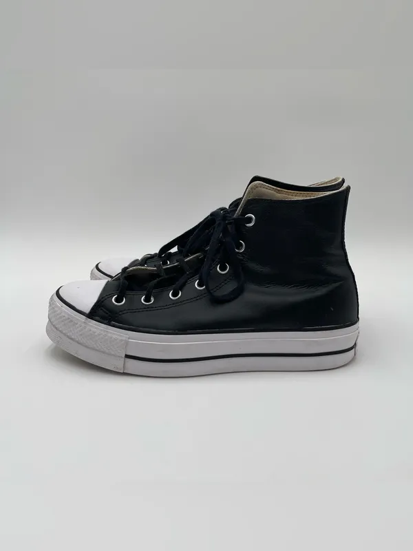 CONVERSE Chuck Taylor All Star Lift Platform Leather High-Top Women's 10 Shoes - Image 2