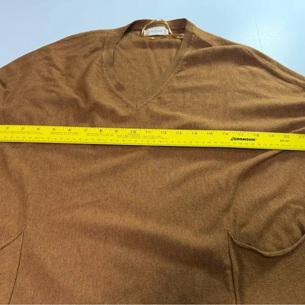 Altar'd State V-Neck Sweater in Rich Tan/burnt Orange-ish - Image 4