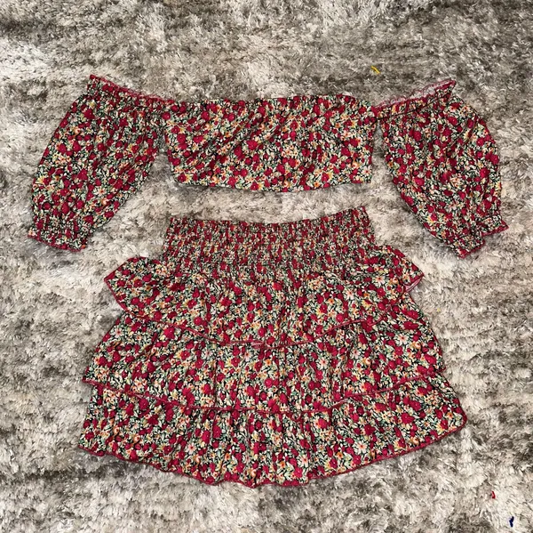Floral Skirt Set Multi Size M - Image 2