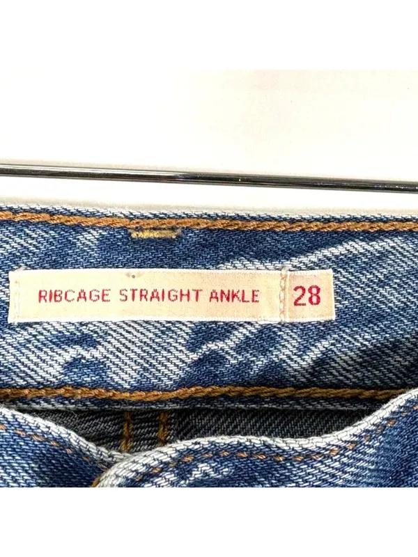 Levi's Ribcage Straight Ankle Distressed Jeans Size 28 - Image 8