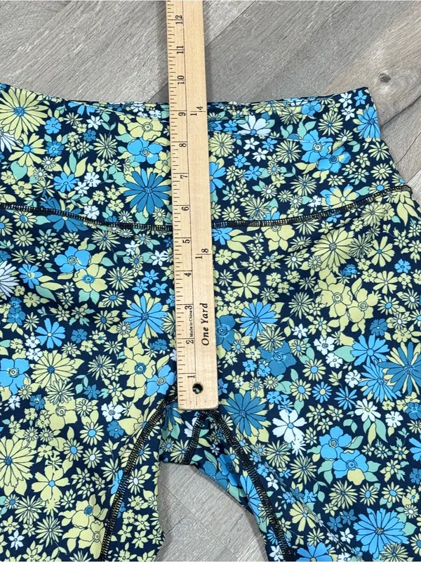 Free People Movement Lose Control Floral‎ Wrap Waist Leggings Blue Small Boho - Image 11