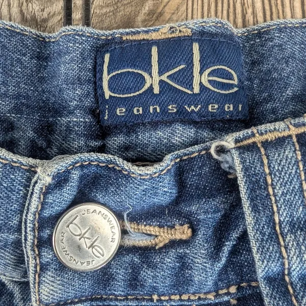 BKE Size 29 Denim High Rise Blue Jean Shorts Retro Vintage Cotton Button Fly - Image 3