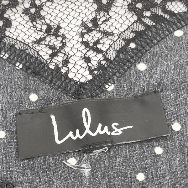 Lulus Polka Dot Lace Trim Cami Top Size Medium Minimal‎ Chic Going Out Indie - Image 7