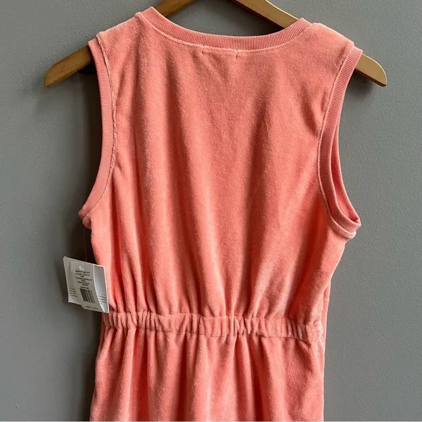 NEW BEYOND YOGA Out of Town Dress in Peach Blush NWT Terry Mini Dress Size XS - Image 11