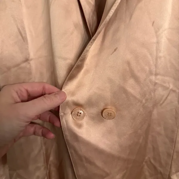 ANINE BING Silk‎ Satin Isabella Blazer Blouse - Image 7